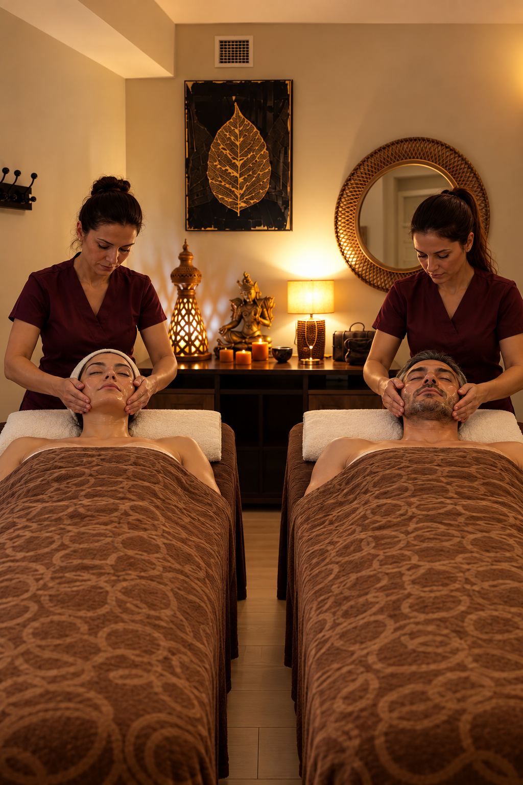 Tratamiento facial en pareja con cosmética coreana en nuestro centro del barrio de Gràcia, Barcelona